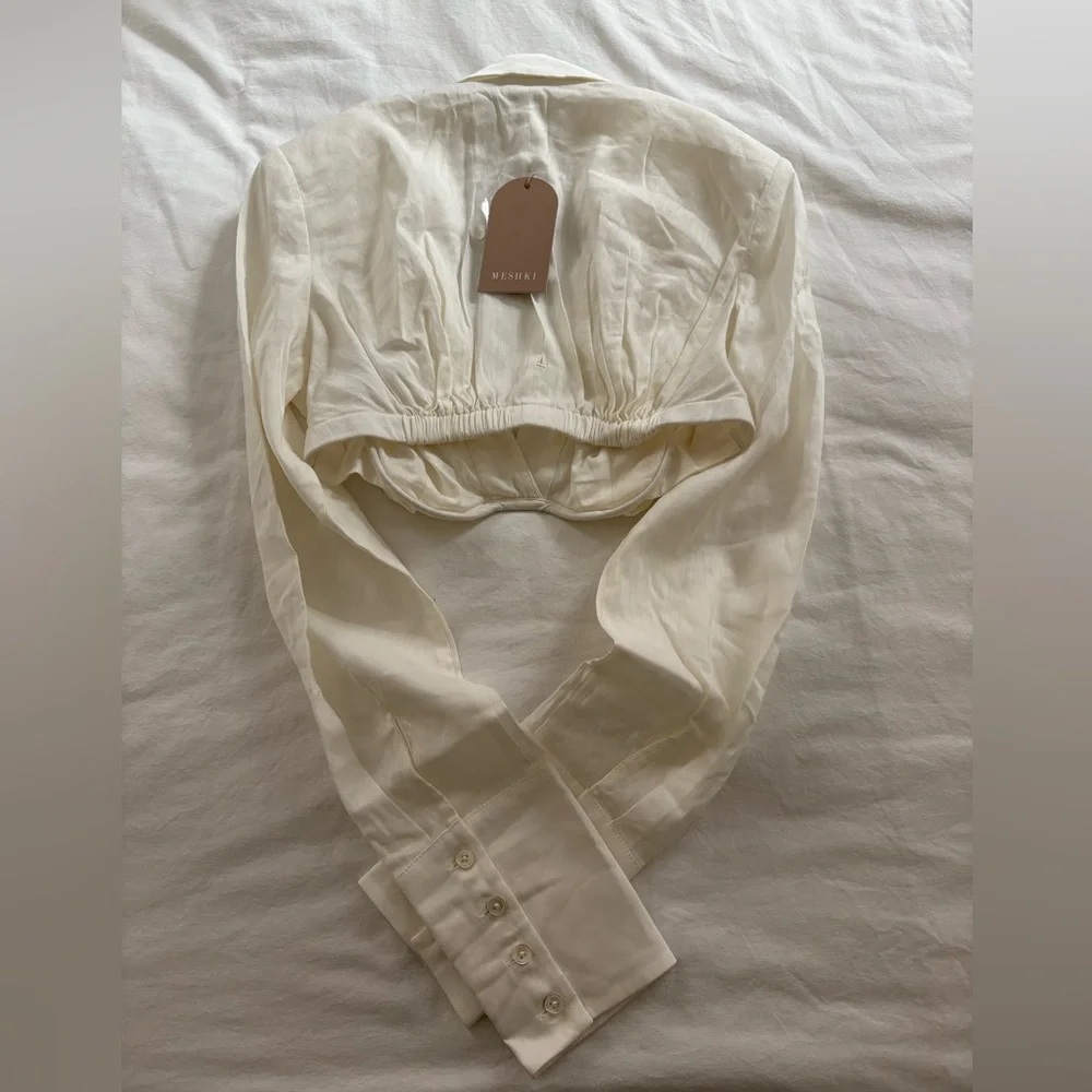 NWT - Greta Shirt Bra - White - Picture 5 of 5